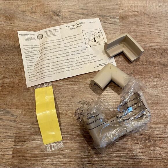 Child Proof Cushiony Corner Guards Tan Set of 4 - Picture 3 of 14